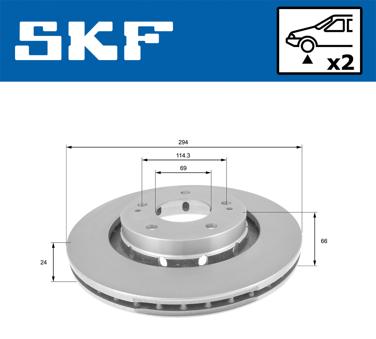 SKF VKBD 80127 V2 Disc frana